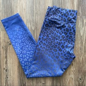 Blue Leotard Compression Leggings Size M like new
